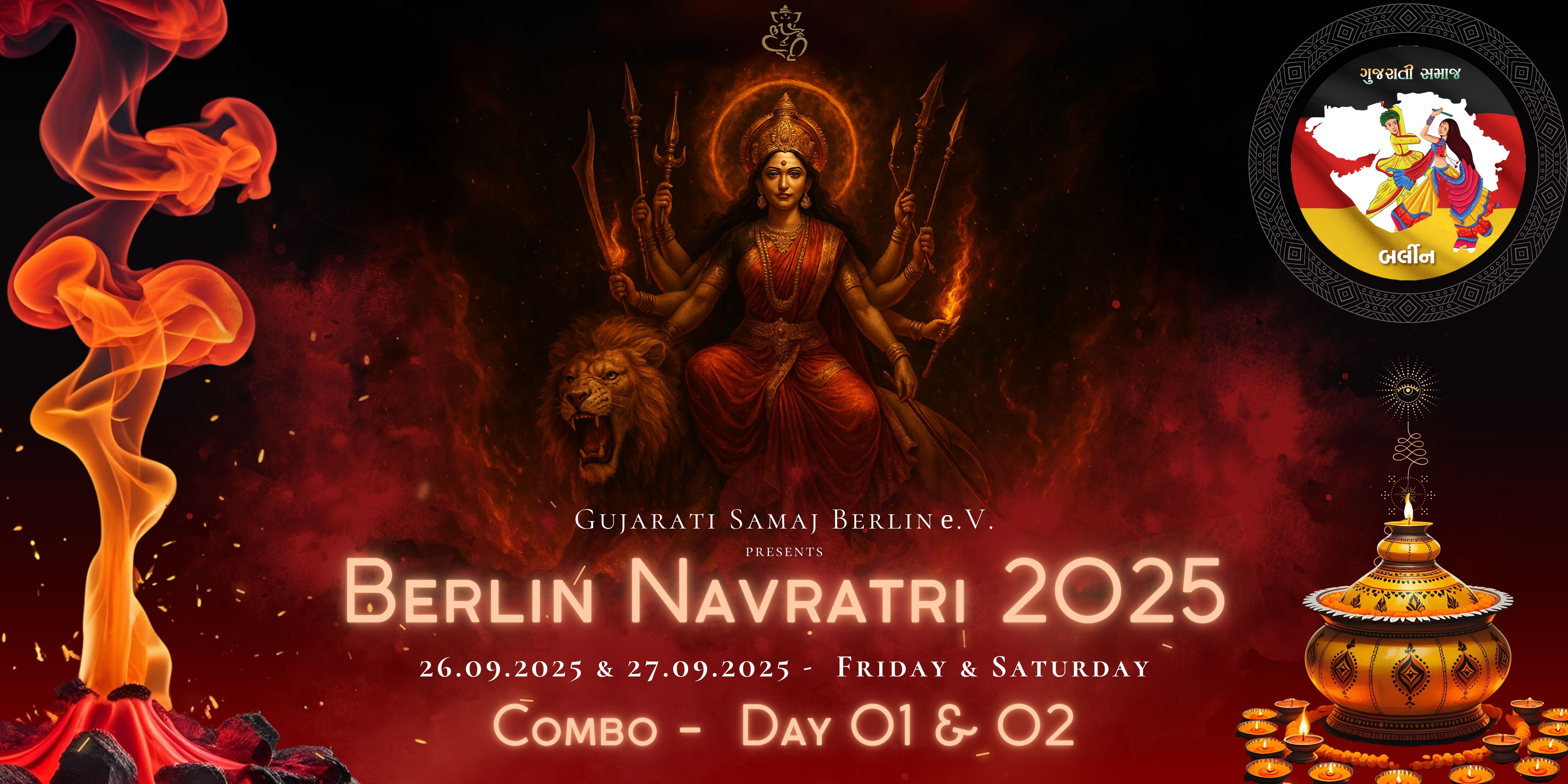 Day 1 & Day 2 – Berlin Navratri 2025